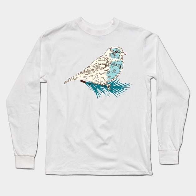 Winter Sparrow Long Sleeve T-Shirt by SWON Design